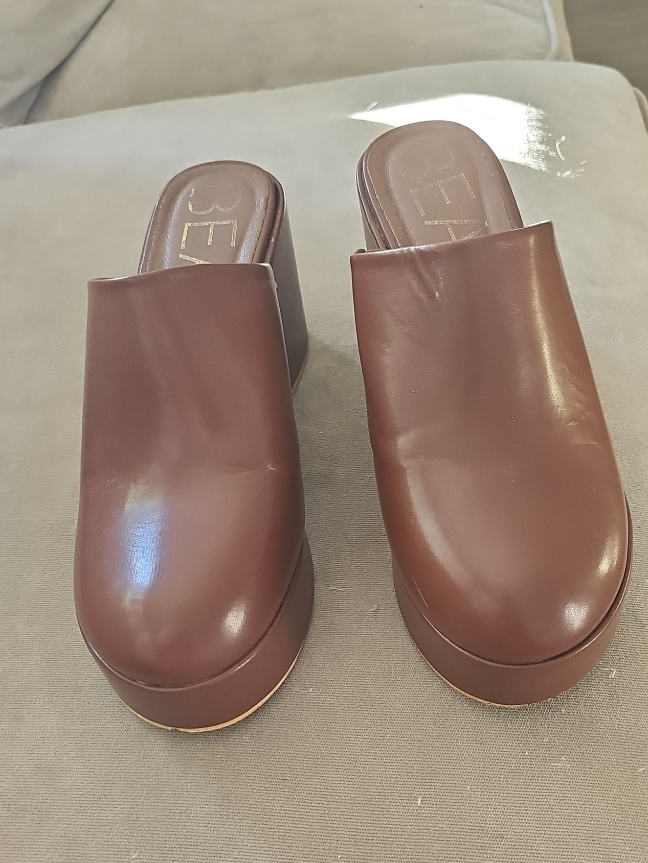 Anthroplogie Beach By Matisse Brown Platform Mule Slides